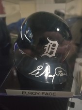 Elroy Face Mini Helmet Autograph Detroit Tigers