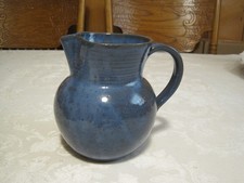 JUGTOWN WARE NORTH CAROLINA ART POTTERY BLUE PITCHER