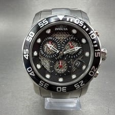 Invicta Pro Diver Chronograph Watch Men 48mm Black Dial Steel 19836 New Battery