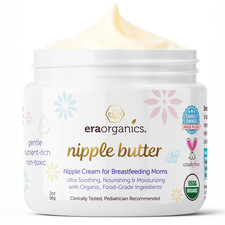 USDA Organic Nipple Butter Safe for Breastfeeding   Lanolin-Free, Food-Grade Nip