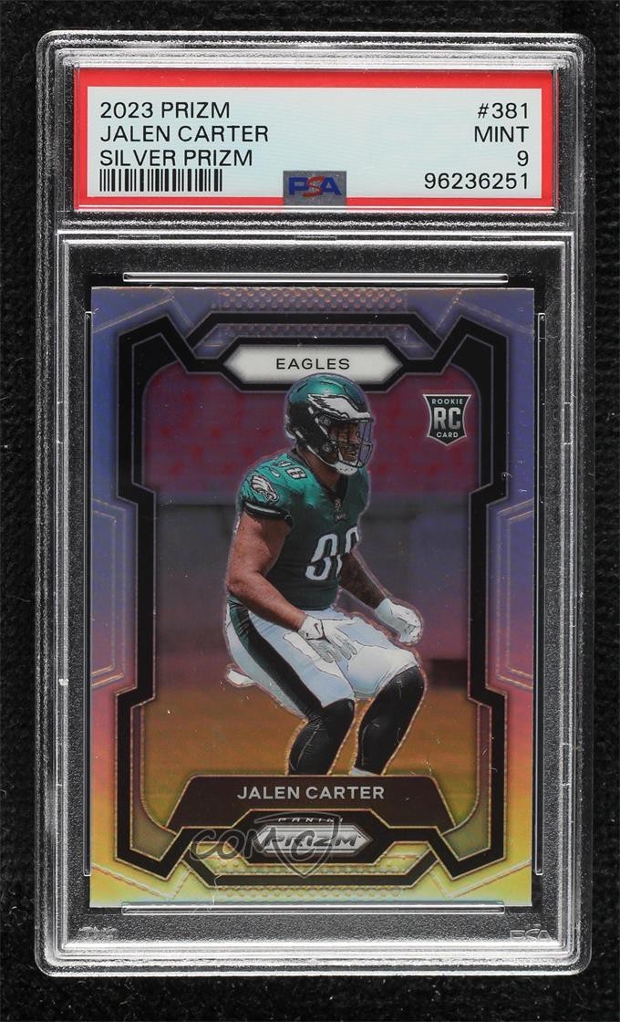 2023 Panini Prizm Rookies Silver Prizm Jalen Carter #381 PSA 9 MINT 10q4