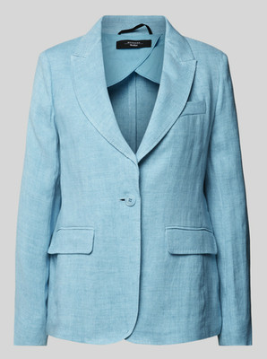 New WEEKEND MAX MARA Linen NALUT Blazer & MALIZIA Pant Suit-Aqua-Ital 46/US 12