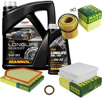 Inspektionspaket 6L Mannol Longlife 5W-30 FüR BMW F25 Xdrive20I Xdrive28I