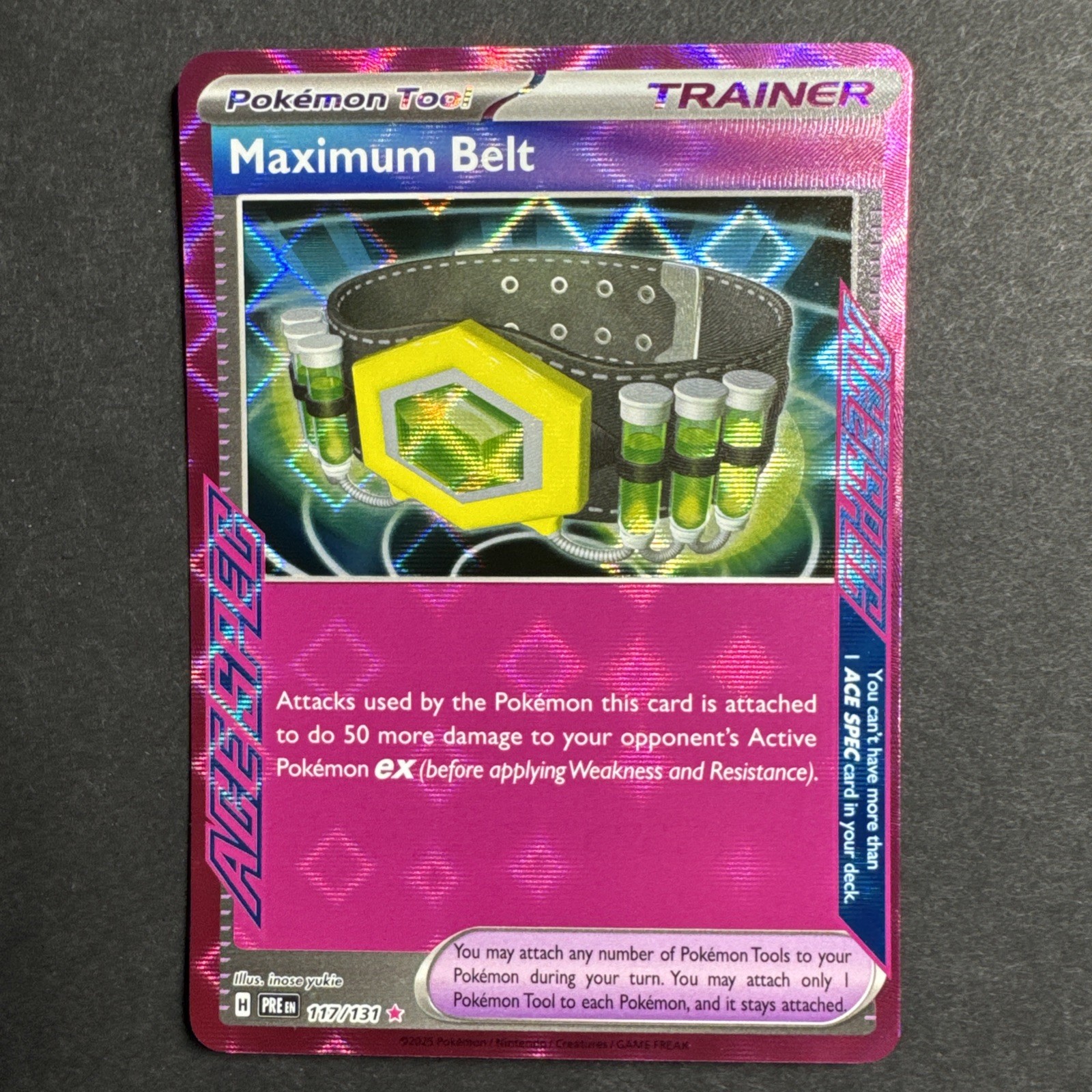 Maximum Belt Holo 117/131 PRE SV: Prismatic Evolutions Pokemon Card NM