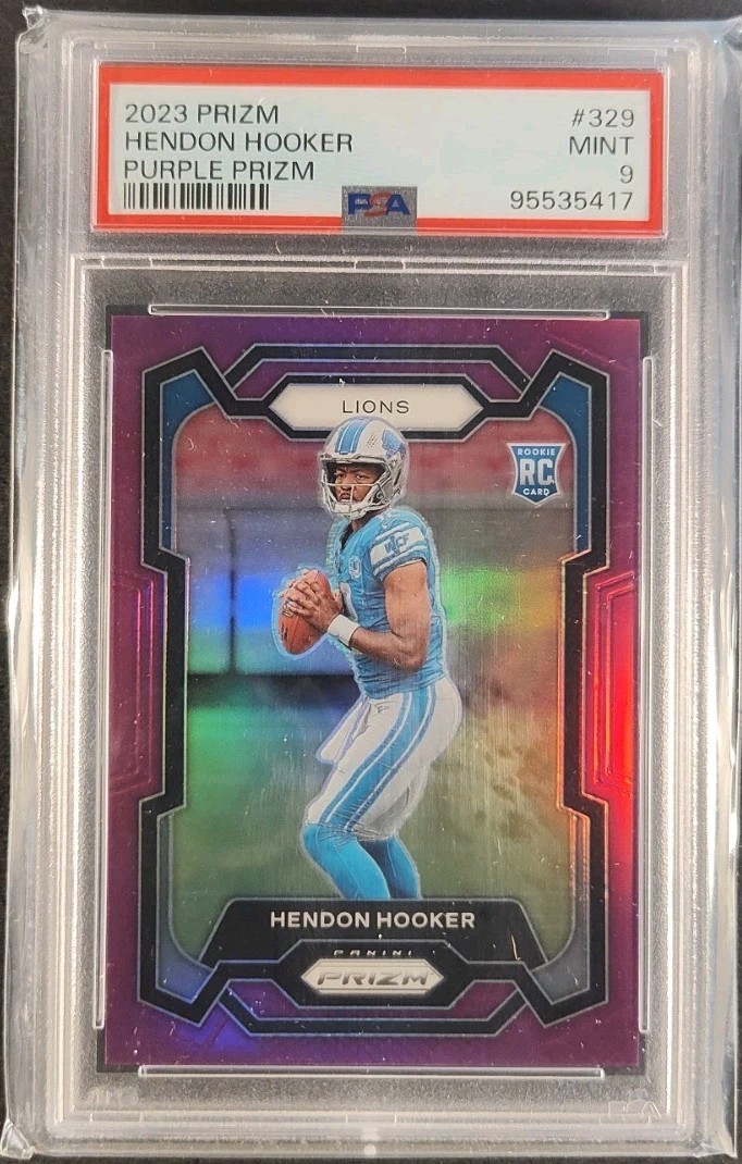 2023 Panini Prizm Hendon Hooker Purple 029/125 #329 PSA 9