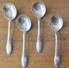 FOUR(4) OLD MIRROR BY TOWLE STERLING SILVER SOUP SPOONS 6 3/8"-ESTATE-BEAUTIFUL!
