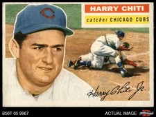 1956 Topps #179 Harry Chiti Grey Back Cubs COMMON VARIATION 5 - EX