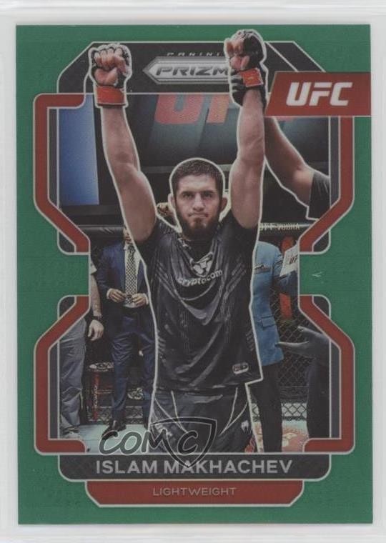 2022 Panini Prizm UFC Green Prizm Islam Makhachev #125 0b3o