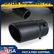2.75 Car Exhaust Pipe Rear Tip Throat Muffler Tail Stainless Steel Black New