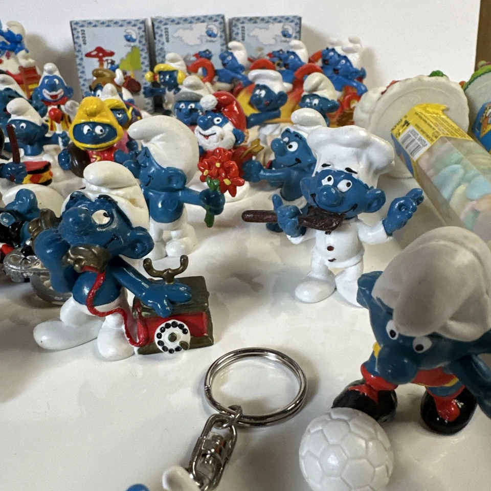 Lot of 64 Smurfs PVC Figures Toppers Car Plane Peyo Schleich - Image 4 of 4
