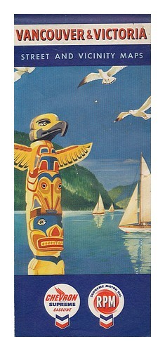 H.M. GOUSHA COMPANY Vancouver E Victoria: Mappe Di Strade E Dintorni 1957 Pape