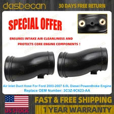 2× Engine Air Cleaner Inlet Duct Hose For Ford 2003-2007 6.0L Diesel 3C3Z9C623AA
