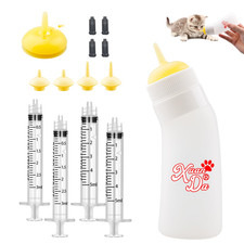 Pet Feeding Nipple with Syringe, Soft Silicone Nursing Pet Feeding Bottle, Ve...