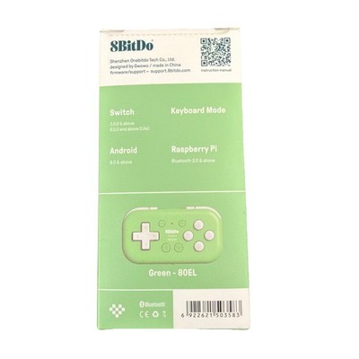 8Bitdo Mini Bluetooth Gamepad Controller for Switch, Android, Raspberry Pi Green