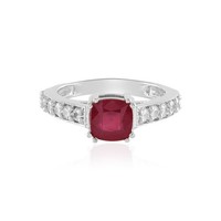 Cavill Rubin Ring 2,01Ct Sterlingsilber Platin Zirkon Damen Schmuck- Echtschmuck