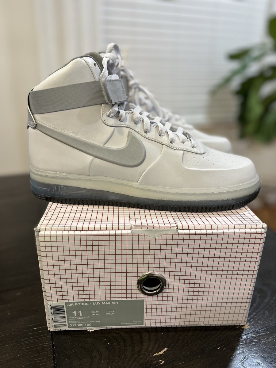 Nike Air Force 1 Lux Max Air Pearl Collection White/Grey Size 11 Rare | eBay