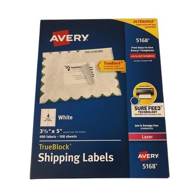 Avery Easy Peel Address Label - 3.5'' Width X 5'' Length  400 / Box LASER Printer