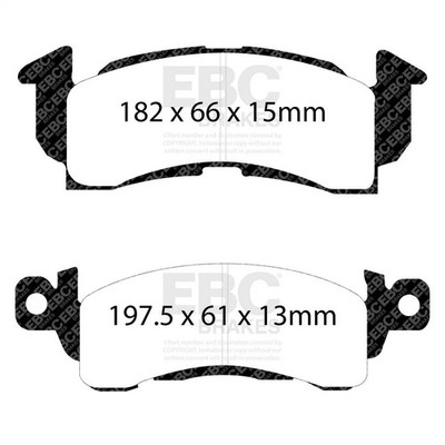 EBC Brakes Disc Brake Pad Set Front Fits 1979-1982 Chevrolet C20
