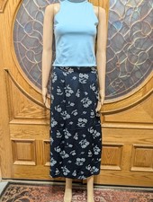 Vintage Blue Brand Maxi Skirt 90's