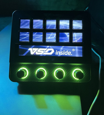 VSD inside Programmable Keypad Macro Pad, RGB Backlit Keys, Black