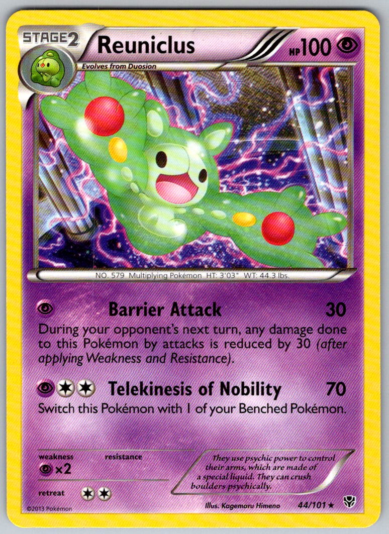 Reuniclus 44/101 Rare Plasma Blast LP