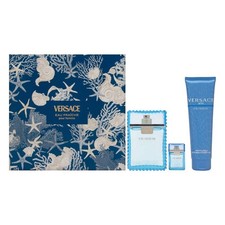 VERSACE EAU FRAICHE 3 PCS SET FOR MEN: 3.4 EAU DE TOILETTE SPRAY + 5 ML EAU DE T