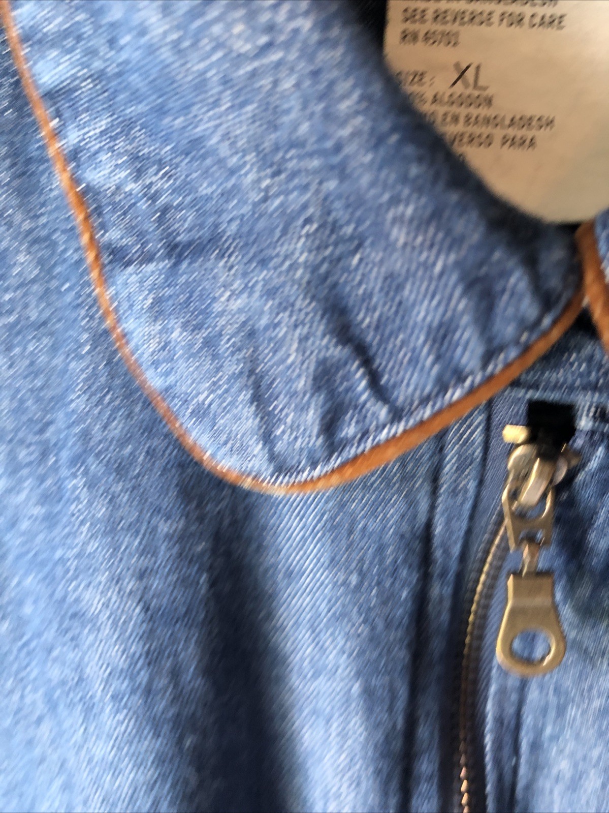 Vintage White Stag Denim Horse Equestrian zip Up Shirt Jacket / Women’s XL