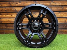 4 Pezzi Cerchi 16" R16 6x139.7 Off-Road Style Nero Semilucido 8ET0 CB 110.5