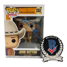 KEVIN COSTNER SIGNED AUTOGRAPH YELLOWSTONE FUNKO POP 1362 BECKETT JOHN DUTTON