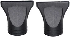 Hair Dryer Pack of 2 Black Professional Plastic Nozzle, 4.5 Cm Diameter, Fast Dr