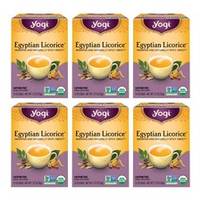 Yogi Tea Egyptian Licorice Tea - 16 Tea Bags per Pack 6 Packs - Organic Lic...