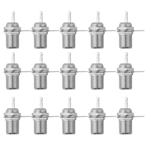 Metal 15pcs Connectors Silver Tone 24*13mm Parts F Type Chassis Mounted Female - Picture 15 of 16