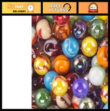 24 Assorted 1" Shooter Marbles - Colorful Bulk Set for Games Crafts