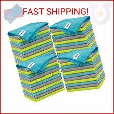 FIXSMITH Microfiber Cleaning Cloth - Pack of 48, Multi-Functional Cleaning Towel