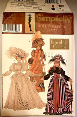 Simplicity Doll Collector's Club Sewing Pattern 9522 Barbie Turn of the Century