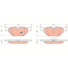 Satz Bremsbeläge Bremsklötze hinten für BMW 3-er E30 E36 5-er E34 7-er | 2407