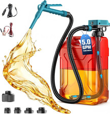 5 GPM Cordless Fuel Transfer Pump for Gasoline Diesel, Manual Control Portable G