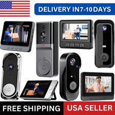 Wireless Smart Video Doorbell System with Display 1080P Video Doorbell Camera
