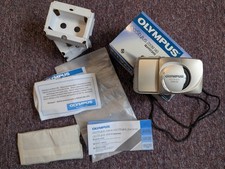 Olympus Stylus Zoom 140 Quartz Date 35mm Film Camera Boxed Untested Vintage
