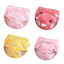Baby Girls'4 Pack Cotton Training Pants Toddler Potty Training Underwear for ...