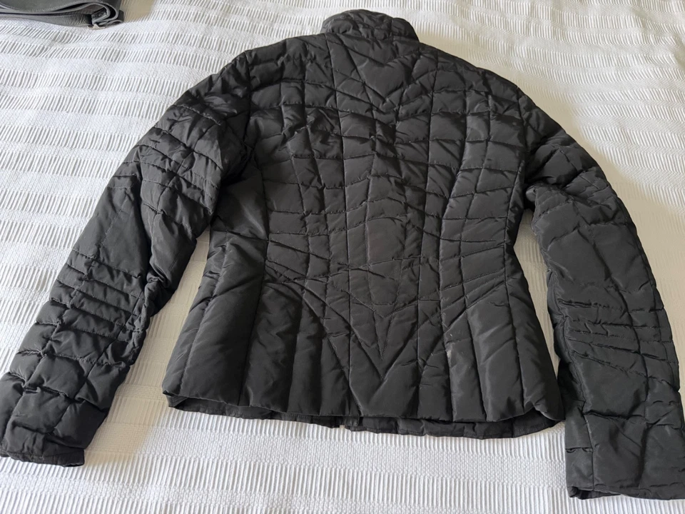 POSTCARD Jacket IT 44 US 8 Black Goose Duck DOWN Puffer Bomber Italy - Image 4 of 4