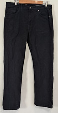 M&S Blue Harbour Moleskin Trousers Mens W34 L29 Black Straight Leg Italian