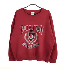 Vintage Boston Massachusetts Sweatshirt Graphic Print Size XL
