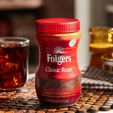 Folgers Classic Roast Instant Coffee, 8 oz Jar..
