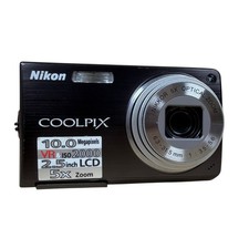 Nikon Coolpix S550 10MP Digital Camera Bundle Charcoal Gray w/Charger  Battery