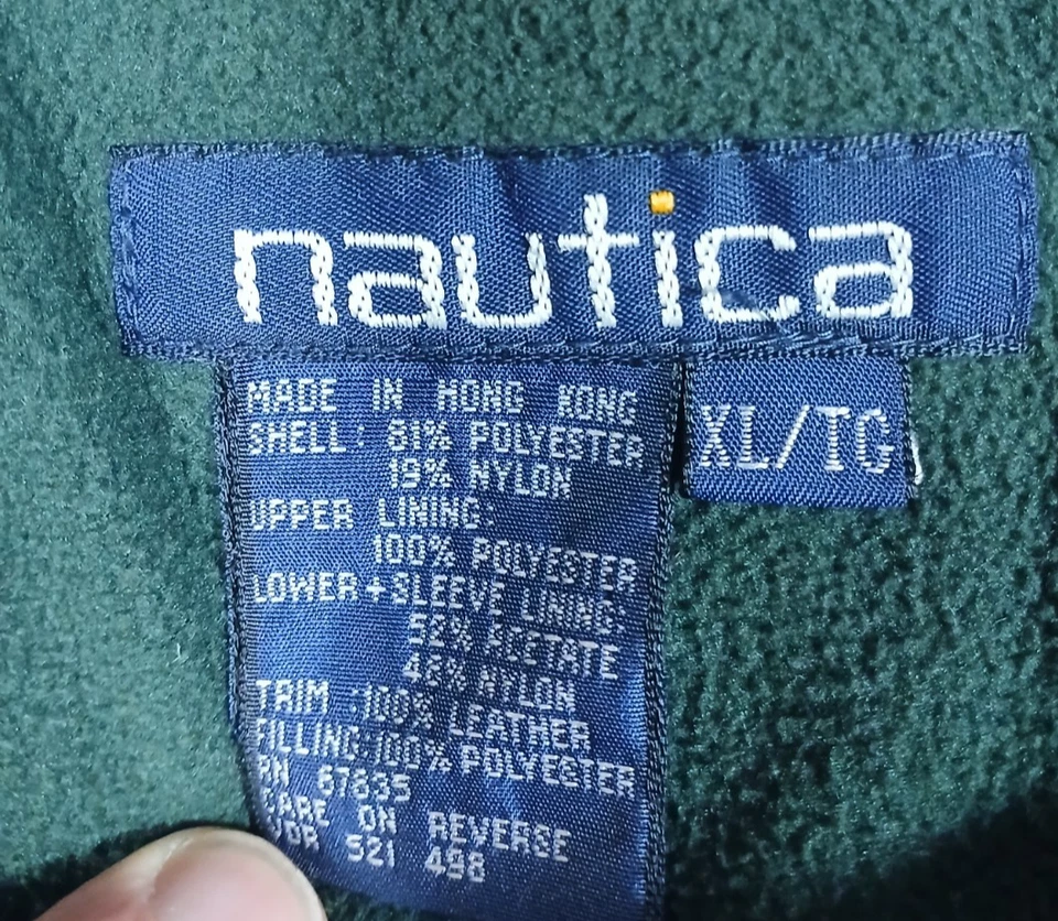 Nautica Mens Coat Extra Large XL Insulated Nylon Polyester Collared Vintage - Image 3 of 4