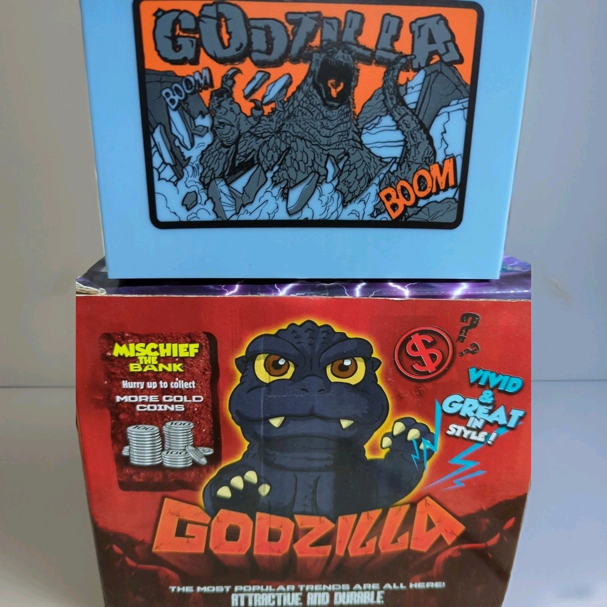 Godzilla Mischief Bank Coin Box LED Sound Gimmick Moving Figure