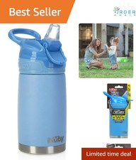 Stainless Steel Kids Travel Cup 10Oz Leak Proof Insulated Spill Free Blue