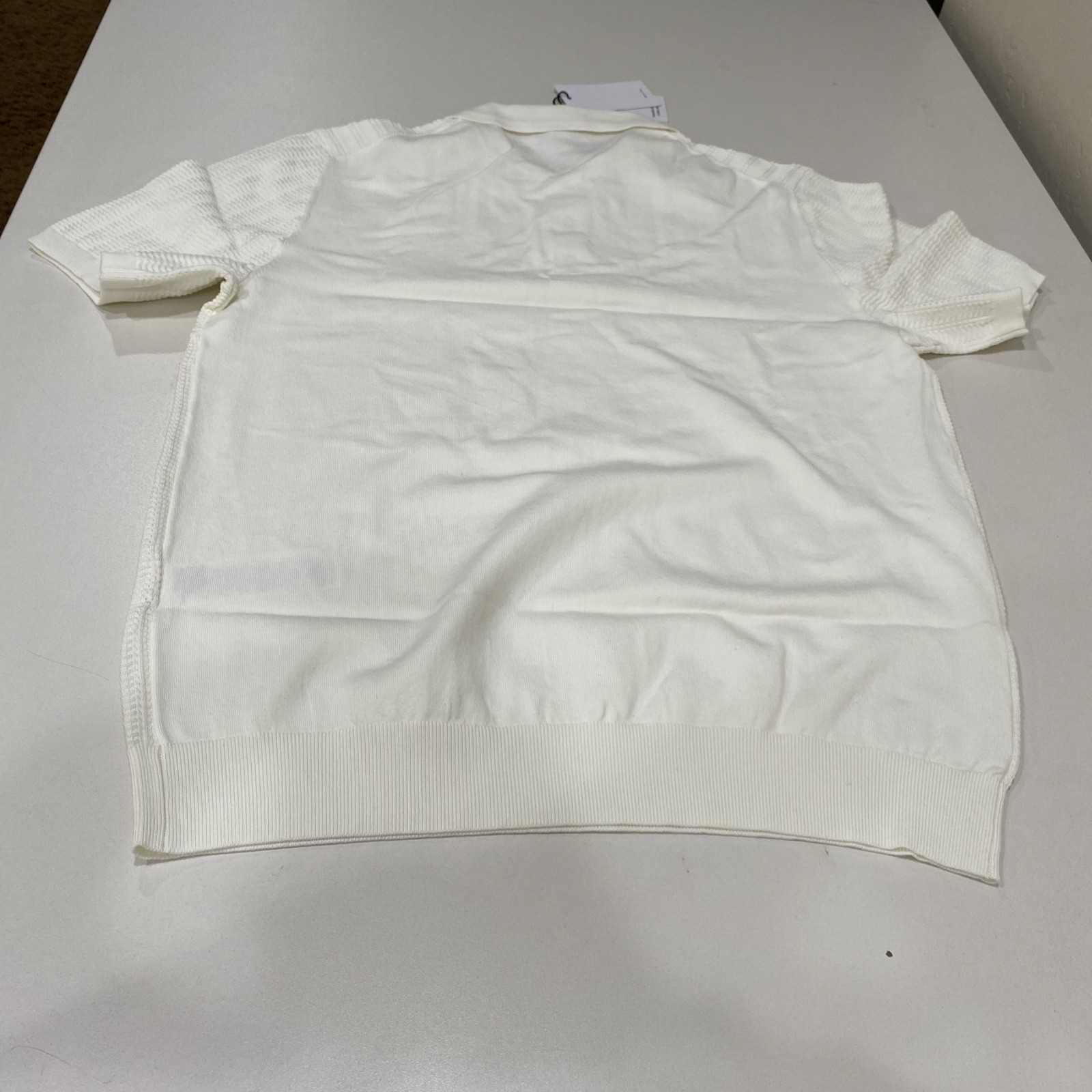 Reiss Pascoe Regular Fit Half Snap Polo Shirt Size L Color White image 2