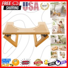 7 Inches Bamboo Toilet Stool Squat for Adult, Foldable Squatting Potty Stools...